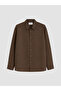 Özmarka New Season Brown Regular Fit Men's Shirt - 6