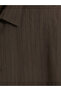 Ozmarka New Season Brown Regular Fit Striped Men's Shirt - 6