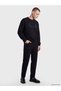 Black Crew Neck Marseille Printed Men's Sweatshirt - 2