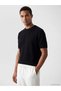 Peak New Season Black Crew Neck Men's Knitwear T-Shirt