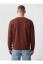 Özmarka New Season Brown Crew Neck Men's Sweatshirt - 4