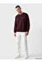 Xside Plum Crew Neck Embroidered Men's Sweatshirt - 2