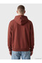 Seray New Season Brown Men's Hoodie with Kangaroo Pocket - 4
