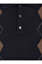 Southblue polo collar baklava patterned men's knit sweater - 6