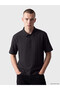 Ozmarka New Season Anthracite Relax Fit Plaid Men's Shirt