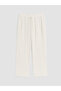 Ozmarka New Season White Regular Fit Men's Trousers with Elastic Waist - 5