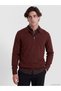 Lcw vision brown polo neck men's knitwear sweater