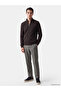 Vizyon New Season Brown Stand Collar Men's Zippered Sweatshirt - 2