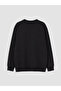 Peak New Season Black Crew Neck Men's Thick Sweatshirt - 6