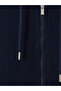 Ozmarka New Season Navy Blue Hooded Men's Zippered Sweatshirt - 5