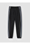 Black Relax Fit Men's Jogger Sweatpants - 8