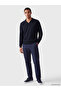 Ozmarka New Season Navy Blue Polo Collar Men's Knitwear Sweater - 2
