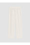 Ozmarka New Season White Regular Fit Men's Trousers with Elastic Waist - 7