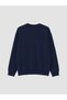 Özmarka New Season Navy Blue Crew Neck Men's Sweatshirt - 5