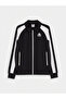 Black Loose Fit Men's Zippered Sweatshirt - 7