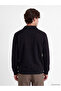 Vizyon New Season Black Polo Collar Men's Sweatshirt - 4