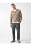 Özmarka New Season Gray Relax Fit Gabardine Men's Trousers - 2