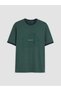 Peak New Season Green Crew Neck Printed Combed Cotton Men's T-Shirt - 3