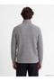 Özmarka New Season Gray Stand Collar Men's Knitwear Sweater - 4