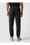 Black Relax Fit Men's Jogger Sweatpants - 7