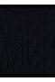 Ozmarka New Season Navy Blue Crew Neck Patterned Men's Knitwear Sweater - 5