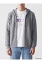Vizyon New Season Gray Regular Fit Hooded Men's Knitwear Cardigan - 3