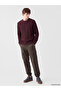 Xside Claret Red Crew Neck Men's Knitwear Sweater - 2