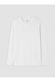 Vizyon New Season White Crew Neck Long Sleeve Men's T-Shirt - 5