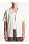 Özmarka New Season Gray Relax Fit Textured Men's Shirt - 2