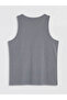 Vizyon New Season Gray Crew Neck Combed Cotton Men's Sleeveless T-Shirt - 6