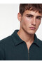 Özmarka New Season Petrol Polo Collar Men's Sweatshirt - 3