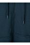 Ozmarka New Season Petrol Hooded Men's Zippered Sweatshirt - 8