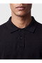 Vizyon New Season Navy Blue Polo Collar Men's Knitwear T-Shirt - 3