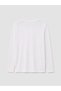 Ozmarka New Season White Crew Neck Long Sleeve Men's T-Shirt - 7