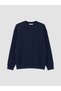 Özmarka New Season Navy Blue Crew Neck Men's Sweatshirt - 4
