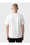 Peak New Season White Crew Neck Printed Men's T-Shirt - 4