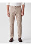 Özmarka New Season Beige Regular Fit Gabardine Men's Trousers - 3