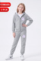 3 Thread Girls' Printed Hooded Zipper Tracksuit Set