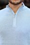 Unisex Ribbed Half-Zip Collar Detailed Knitwear - 4