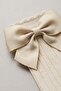 Girl's Bow-Tie Ribbed Knee-Length Socks - 7