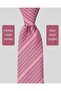 Pink Tie with Blue Stripes – 7.5 cm Wide - 2