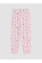 Özmarka New Season Pink Crew Neck Printed Girls' Pajama Set - 4