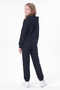 3 Thread Girls' Printed Hooded Zipper Tracksuit Set - 4