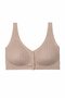 3-Piece Women's Seamless Laser Cut Bra Set with Front Snap Closure and Gathering Pads, Comfortable Bustier, Black Green Mink - 8