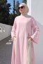 Slit Long Tunic Y0162 - Light Pink - 2