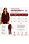 Women's Suede Pajama Set Red Plaid Patterned Long Sleeve Buttoned Soft Textured Winter S/M-2Xl - 3