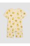 Vizyon New Season Yellow Girls' Shorts Pajama Set - 2