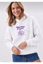 Karma Is a Cat Printed Oversized Women's Hooded Sweatshirt