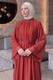 Reglan Sleeve Dress Y0159 - Red - 3