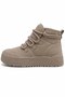 Women's Mink Winter Boots with Fur Inside, Thick Platform Sole, Lace-Up Casual Boots - 5